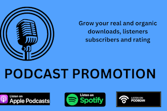 do podcast marketing and promotion to grow listeners on spotify and apple