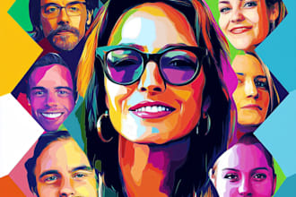 draw an awesome wpap pop art portrait style