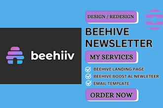 create beehive newsletter, email templates, high converting landing page design