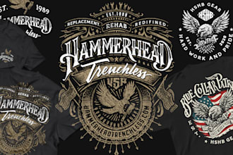 design retro vintage illustration lettering tshirt