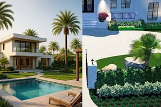 design stunning 3d landscape, pv system design, architecture stamp solar design