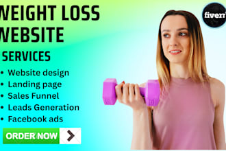 design weight loss website landing page leads