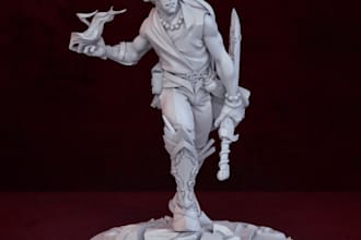 3d sculpt miniature,dnd miniature,resin 3d action figure,toy for resin 3d print