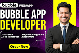 be your bubble io web app developer, bubble io crm developer, saas mvp app