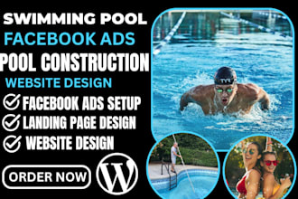 build swimming pool landing page pool cleaning website pool sales funnel