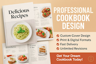 design redesign cookbook cover recipe book cover with custom layout design