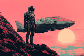 do a sci fi art, character illustration or sci fi character