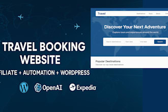 create ai powered travel tour aflliate agency website, wordpress booking website