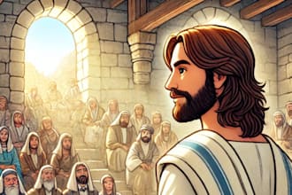 design kids christian children bible story book, illustration book cover