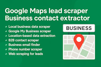 google maps lead scraper, b2b contact extractor, local business data miner