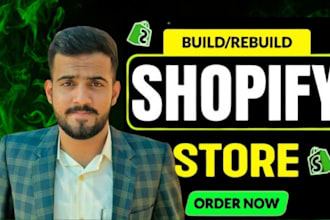 build shopify store design, ecommerce dropshipping store, shopify website
