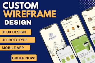 design wireframe design mobile app ui ux design in figma protoype or mockup