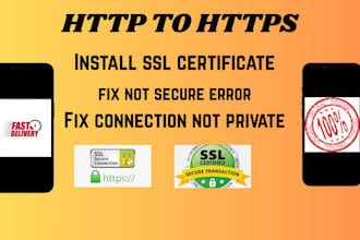 fix and install ssl certificate for https error in your website