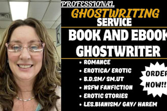 ghostwrite fiction romance book, werewolf erotica and erotic story, bdsm, gay