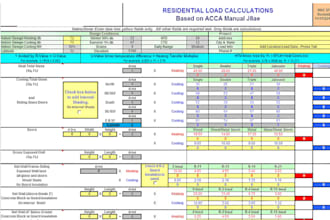 do mep, plumbing hvac acca manual j d s and heating and cooling load calculation