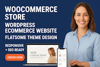 design woocommerce wordpress ecommerce website woodmart using flatsome theme