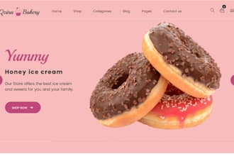 design profitable ice cream shopify chocolate store candy dessert cake website
