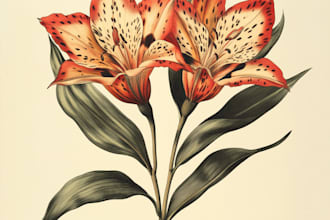 make a botanical watercolor illustration, floral drawing