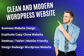 build clean and modern wordpress website with elementor pro