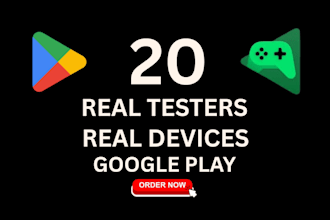 provide 12 testers 20 testers for android app google play store closed testing