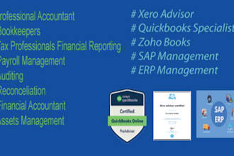 do bookkeeping by quickbooks, xero, sap management