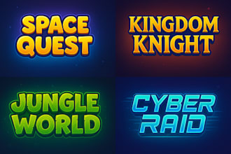 make custom game logo or title design for your video games