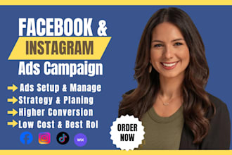 setup facebook ads campaign, instagram ads, fb advertising and meta ads campaign
