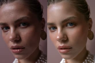 do high end beauty retouching and photo editing in photoshop