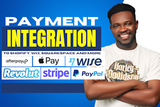 integrate paypal klarna stripe crypto payment gateway to shopify wix wordpress
