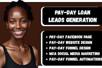 generate high converting pay day loan and business loan leads