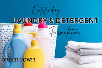 develop a laundry product formulation of soaps, detergents or toiletry product