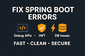 fix bugs and errors in your java spring boot backend