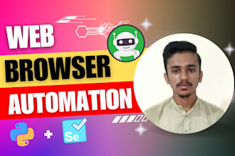 do web browser automation, python automation bot development