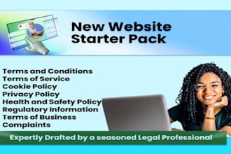 write legal website terms and conditions privacy policy faqs for your website