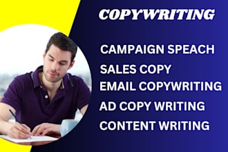 do email copy, sales copy, lead copy, website copywriting of any kind