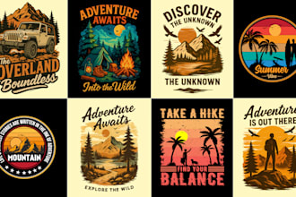 do retro surf summer vibes, custom outdoors t shirt design