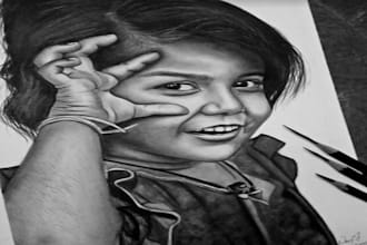 do portrait pencil drawing,pencil art,pastel,pencil sketch,realistic drawing pet