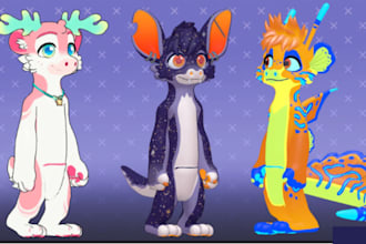 draw your furry reference sheet furry character fursona furry art and human