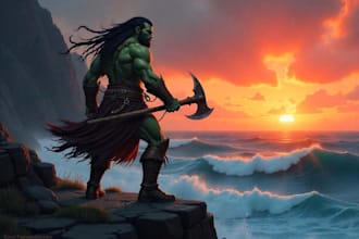 draw dnd, fantasy character, dnd party, and concept art