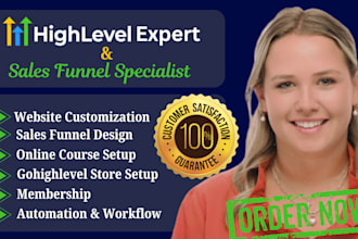 build gohighlevel website, sales funnel, store and be your go high level expert
