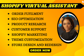 be your shopify virtual assistant, shopify store manager, shopify website design