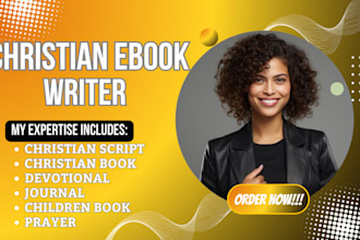 ghostwrite christian script, children book, devotional journal, christian ebook
