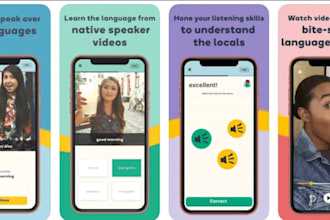 build ai language learning app, tutor app, online school app, e learning website