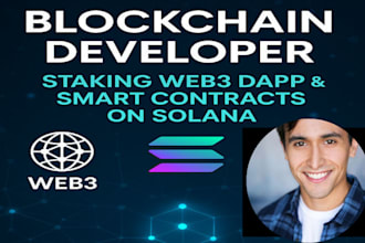 develop a solana smart contract and web3 staking dapp
