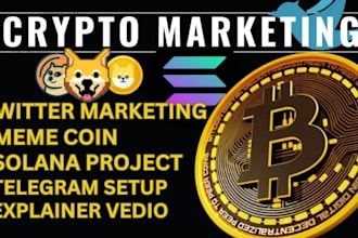 do x market , twitter management, website, ico, organic growth, crypto promotion