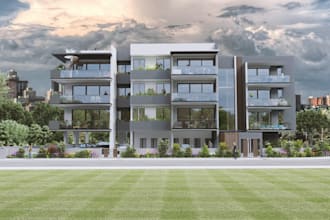 renew 3d modern villa interior and exterior,3d minimalist,3d rendering,revit,cgi