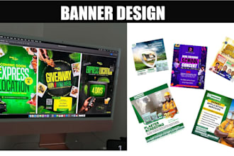 create a web banner for a website or google and facebook ads