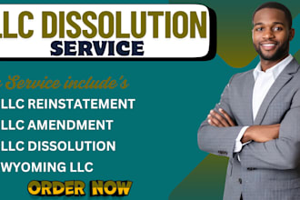 do llc reinstatement, llc amendment,  llc dissolution, wyoming llc address chang