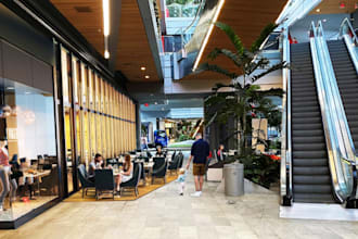 buildup modern shopping mall interior design,grocery store,plaza exterior,cgi