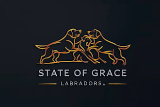 design a modern eye catchy dog logo for your brand